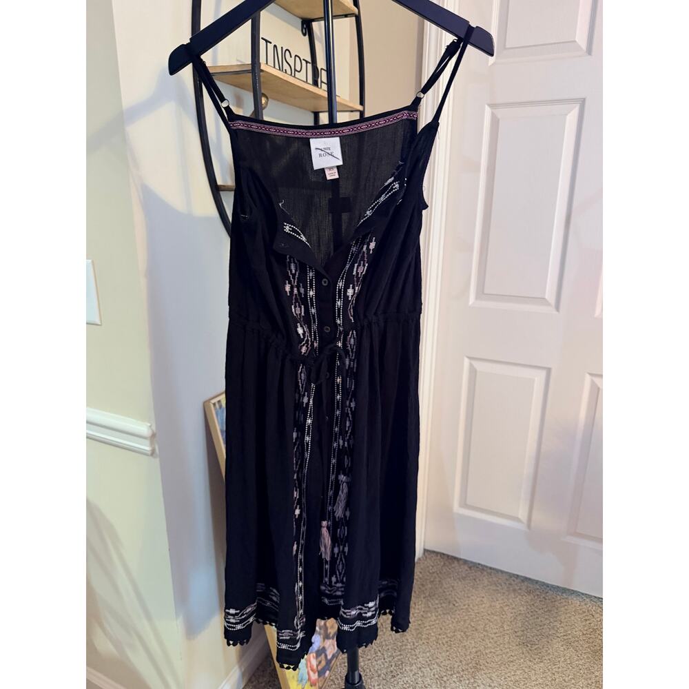 Knox rose button Down Drawstring waist summer dress xs euc